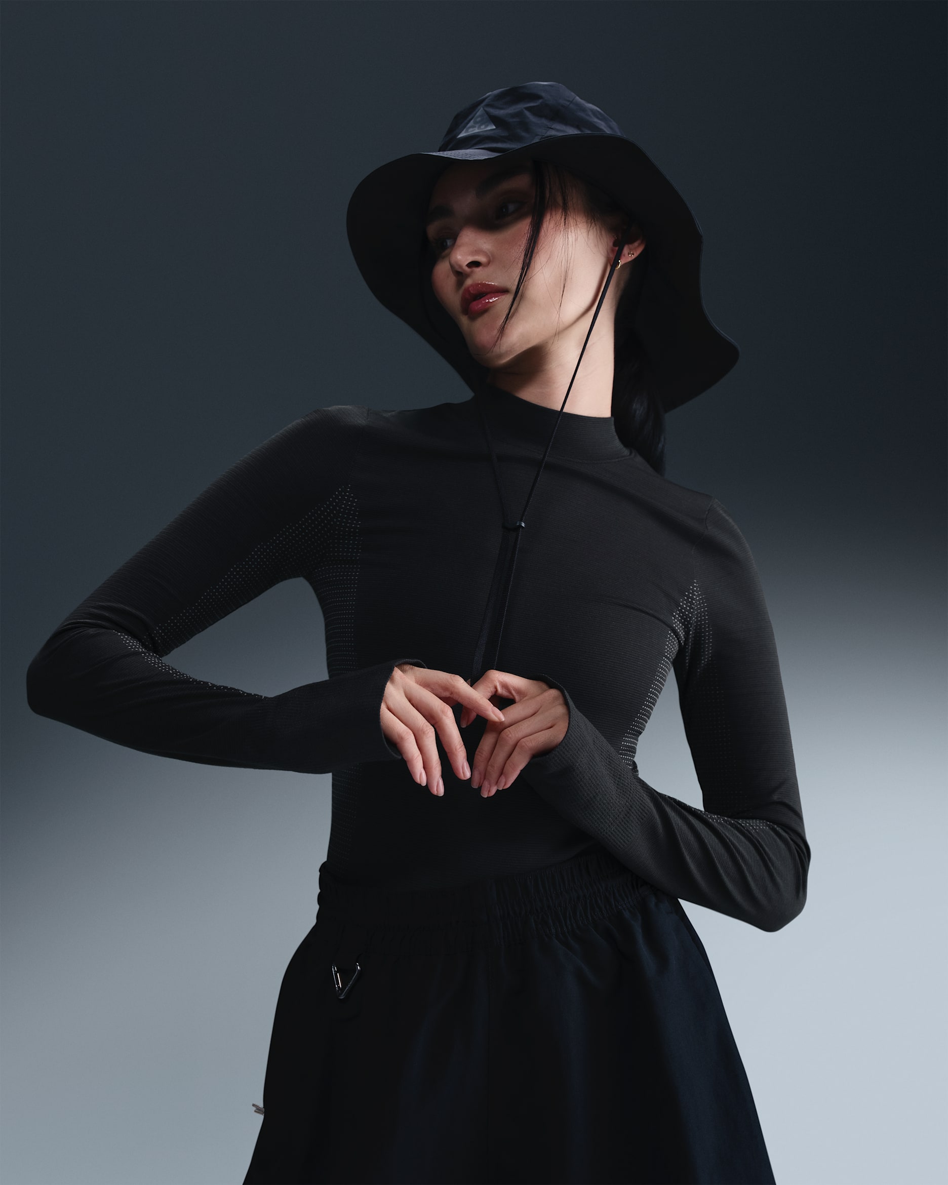 新品【L】NIKE ACGアーティック ウルフ フルジップ ロングスリーブ ナイキ】Nike ACG Arctic Wolf Full Zip Top Black Anthracite